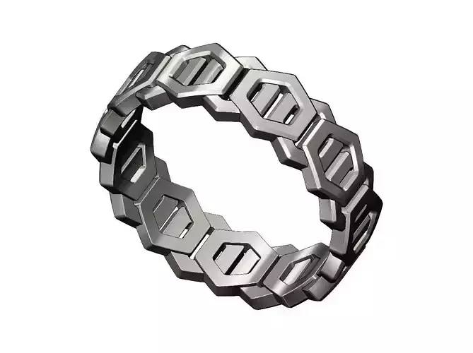 Hexagonal motif band size6to11