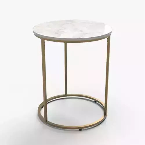 Milan Accent Table white marble