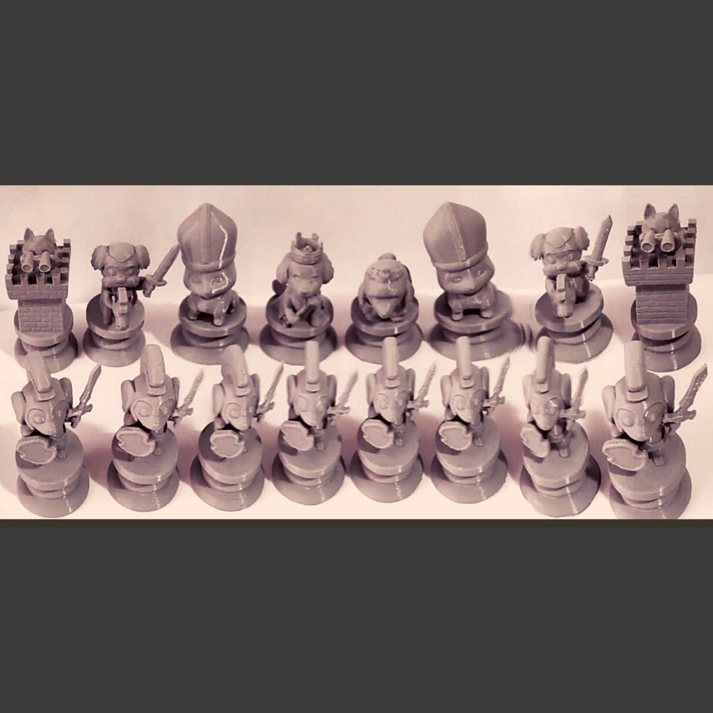 Dog Chess Pieces 3D print model_7