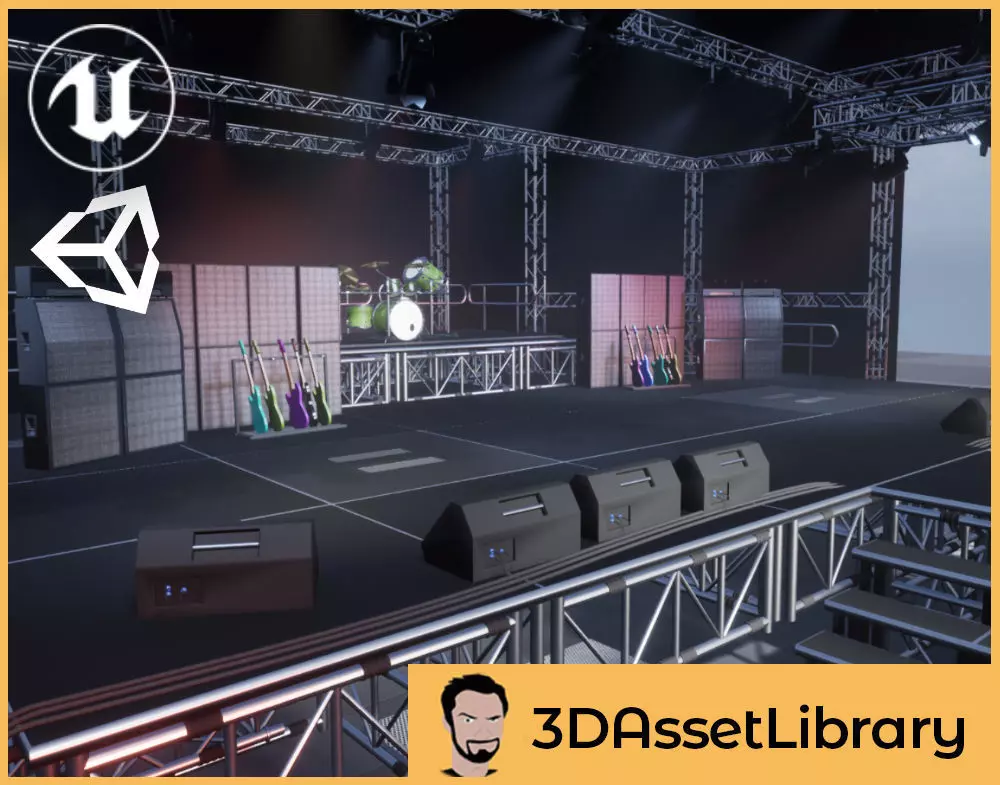 Stage Vol 1 For Unreal And Unity Low-poly 3D model_0