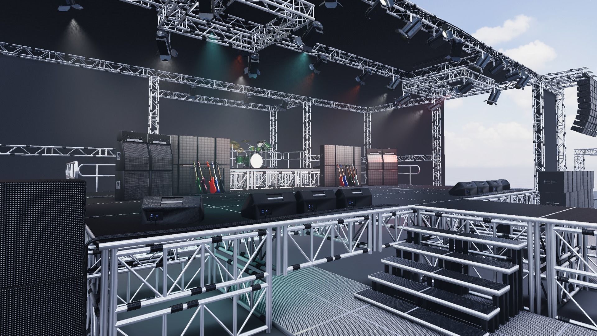 Stage Vol 1 For Unreal And Unity Low-poly 3D model_1