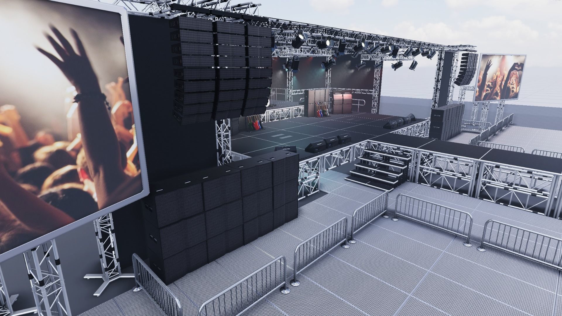 Stage Vol 1 For Unreal And Unity Low-poly 3D model_3