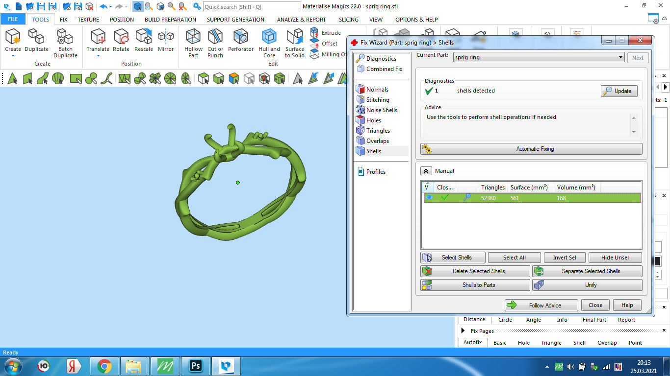 ring sprig branch 3D print model_16