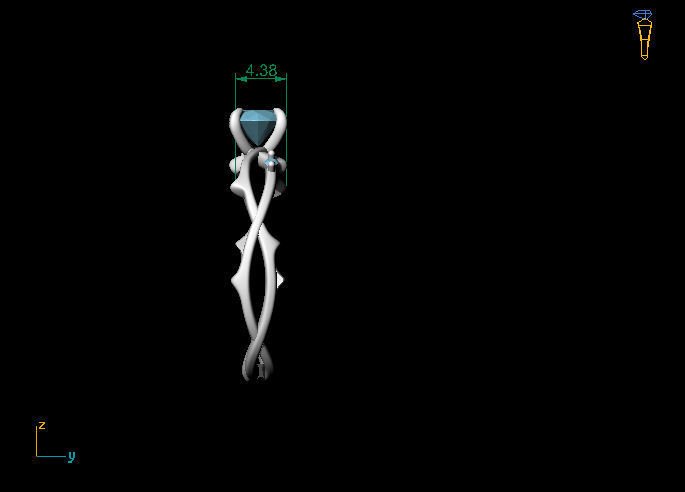 ring sprig branch 3D print model_13