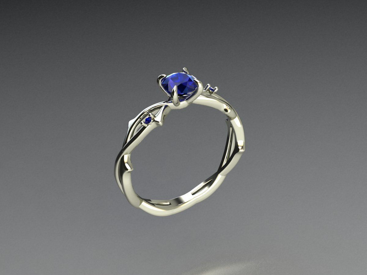 ring sprig branch 3D print model_7