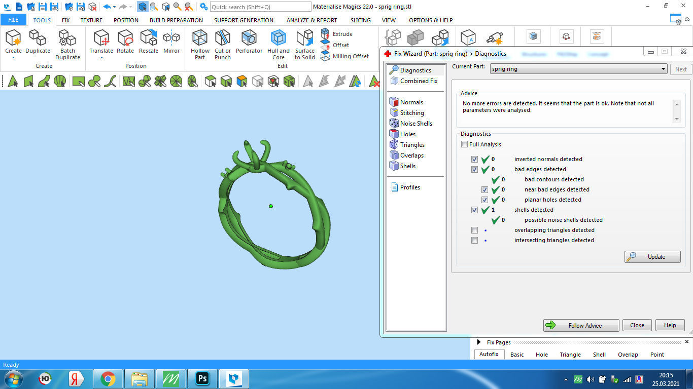 ring sprig branch 3D print model_17