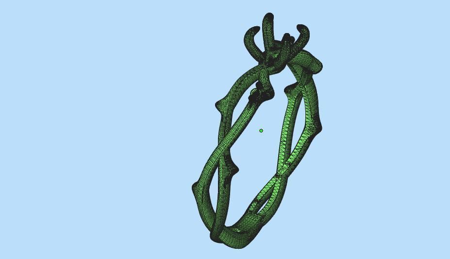 ring sprig branch 3D print model_6