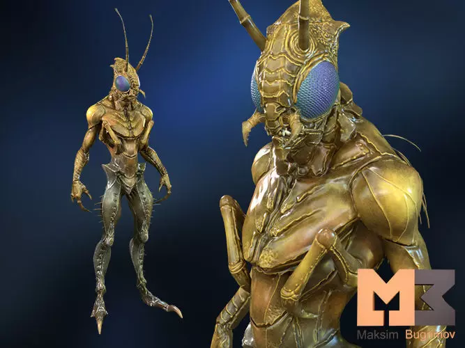 Creatures Insect 02 Low-poly 3D model_0