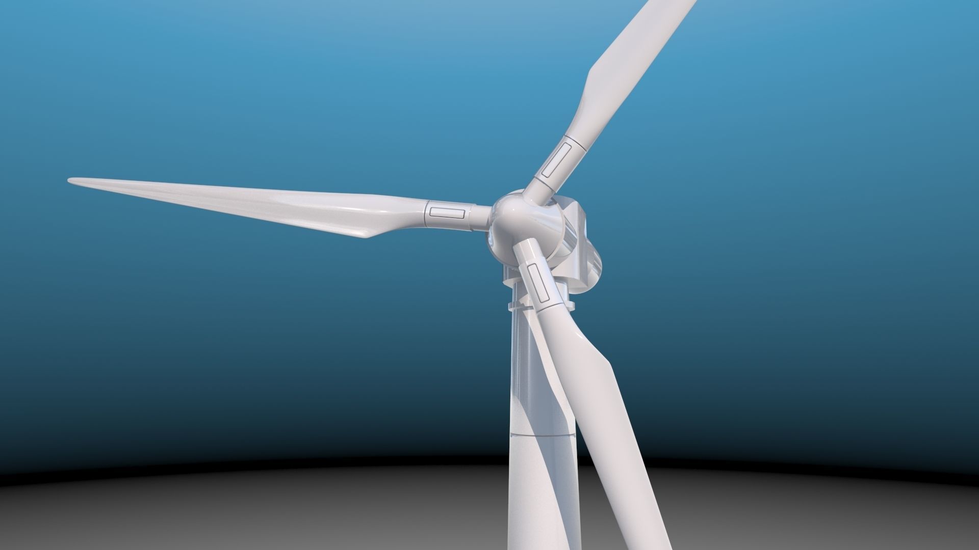 Windmill wind turbine 3D model_1
