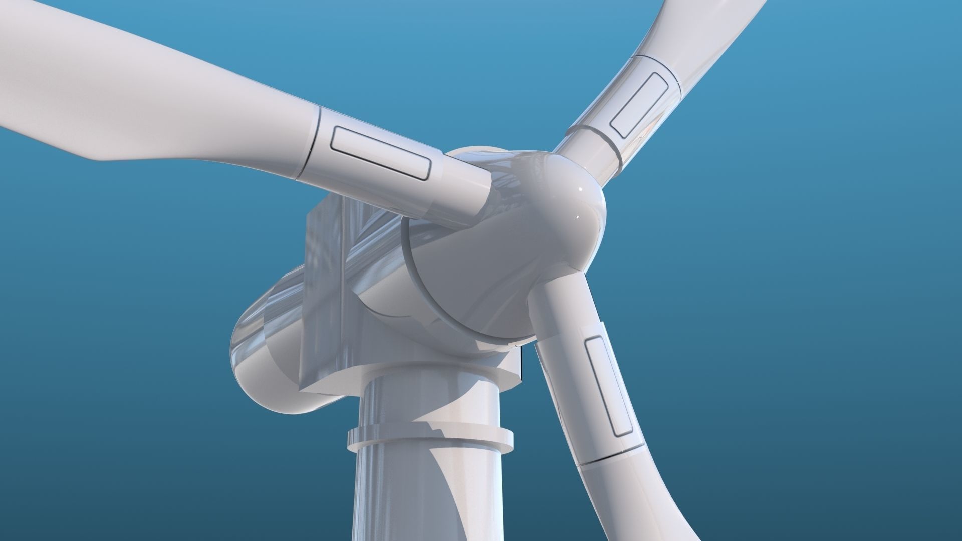 Windmill wind turbine 3D model_2