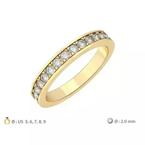 N213-2 Wedding band set 2mm