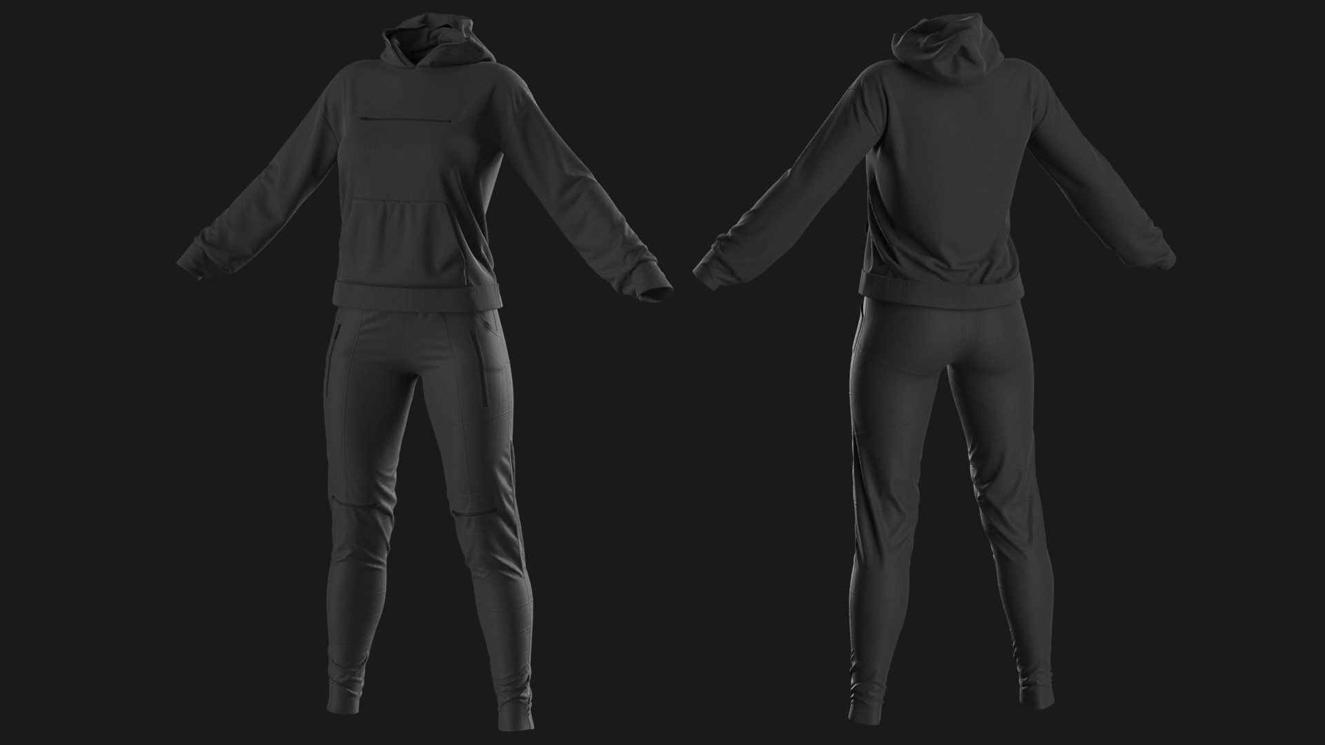 Female Sport Outfit2 Free 3D model_3