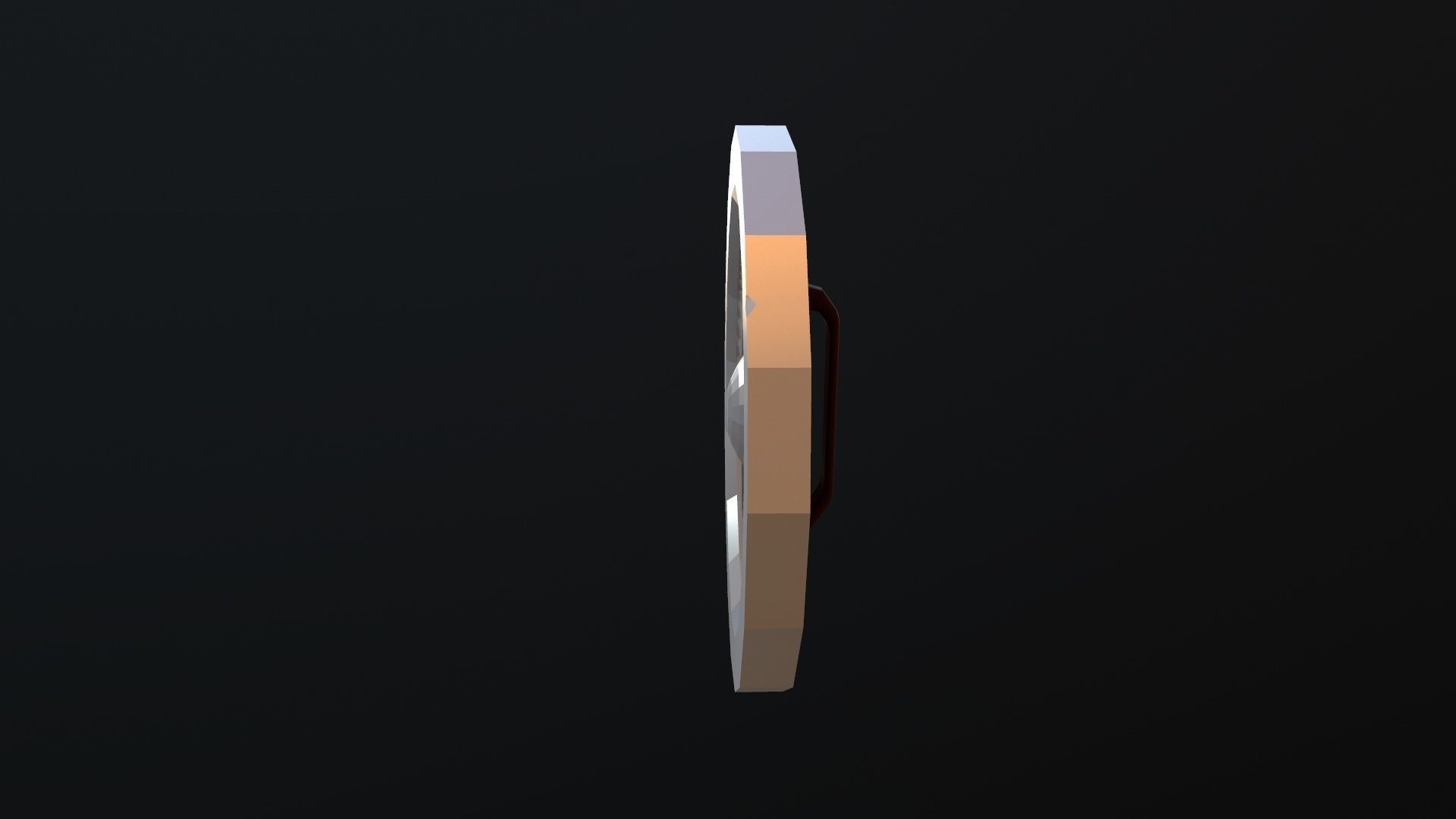 Shield gold ring Low-poly 3D model_19