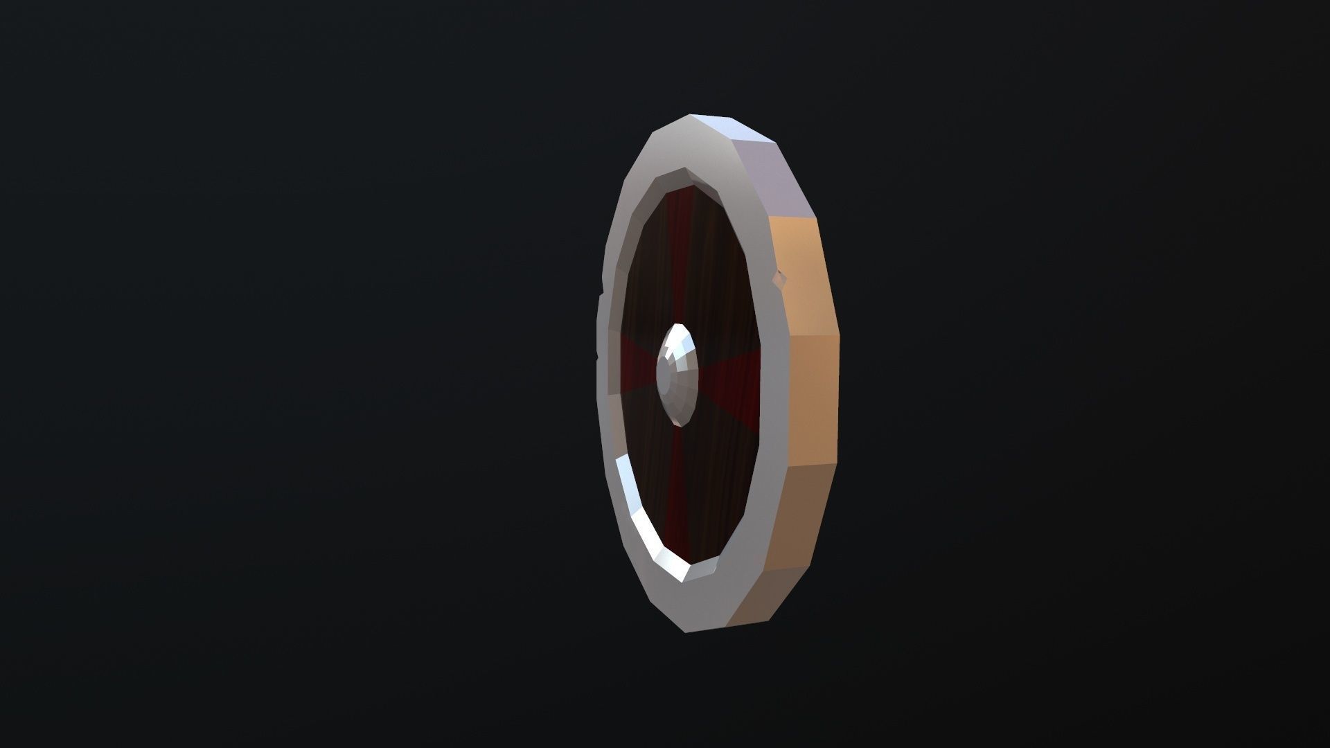 Shield gold ring Low-poly 3D model_21
