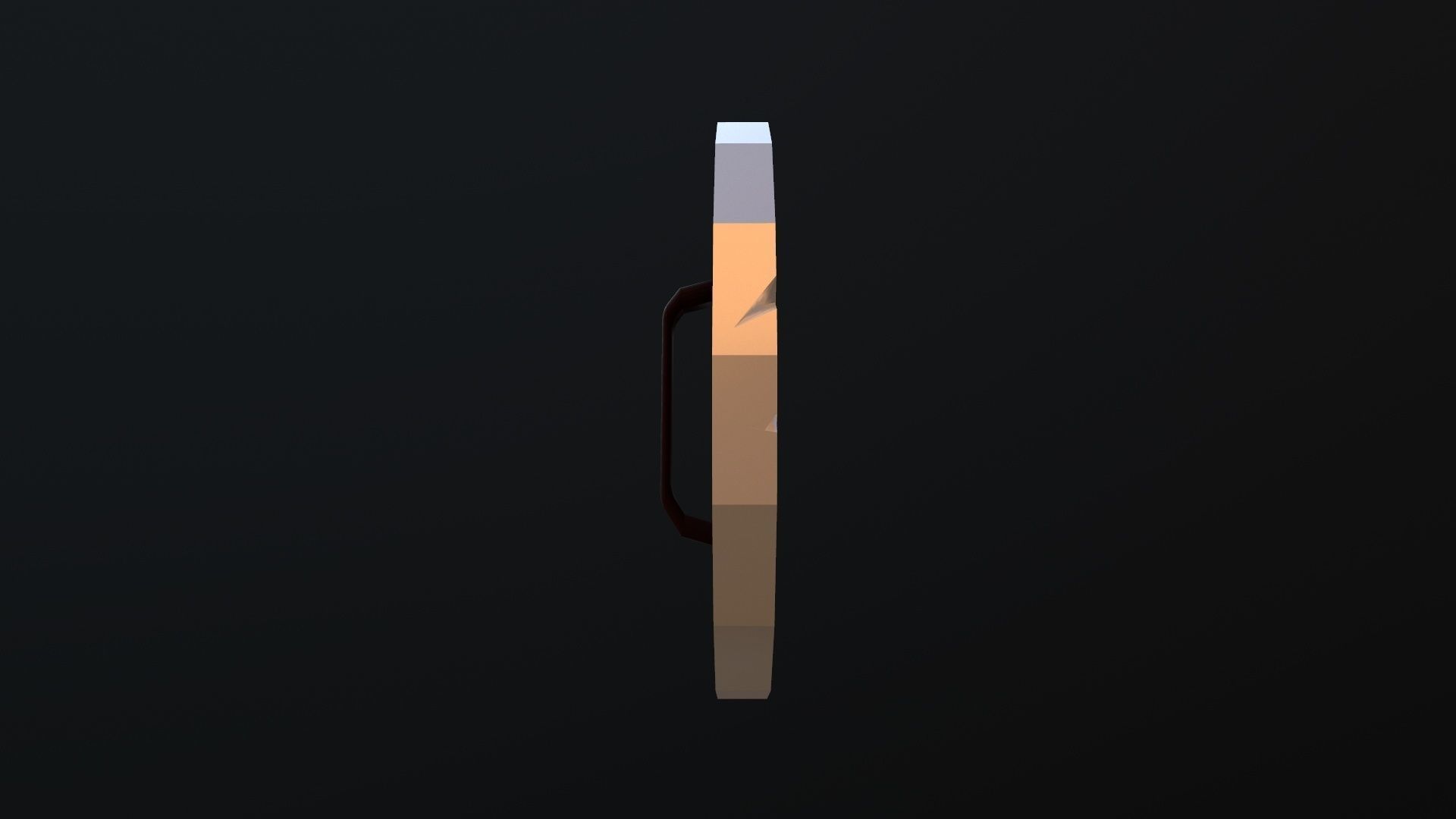 Shield gold ring Low-poly 3D model_8