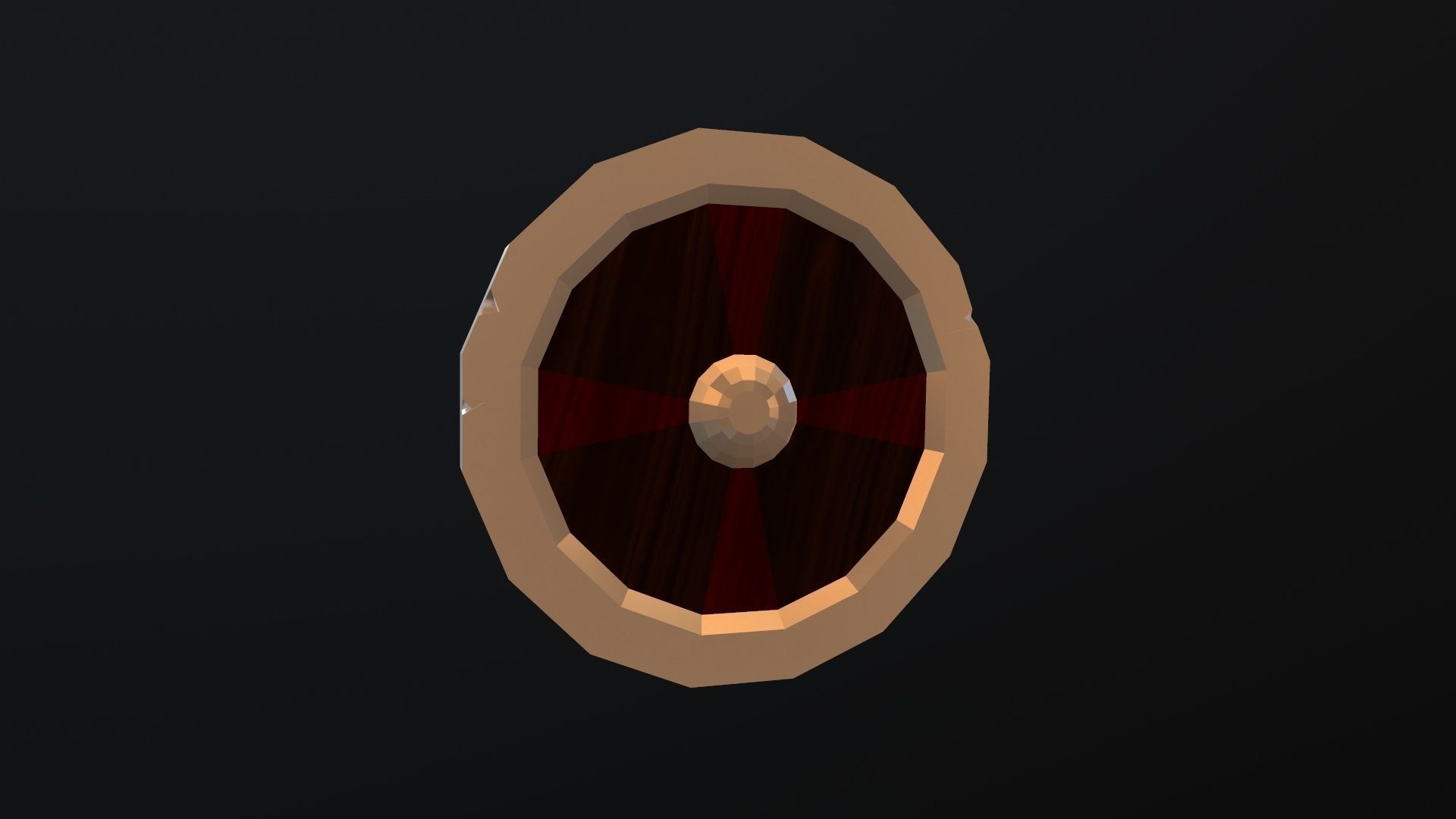 Shield gold ring Low-poly 3D model_25
