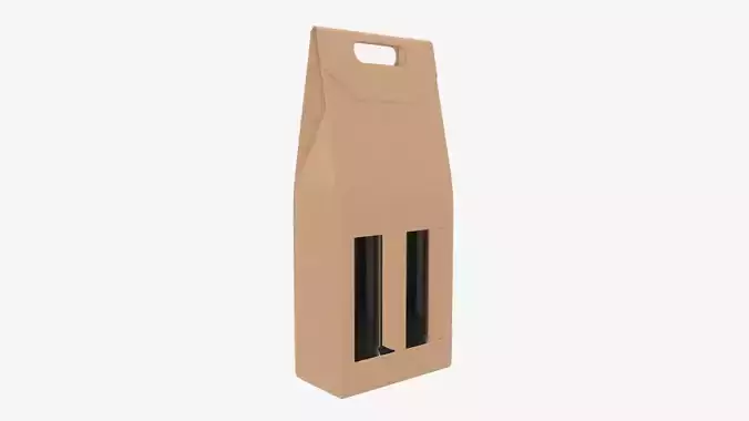 Two wine bottle display packaging