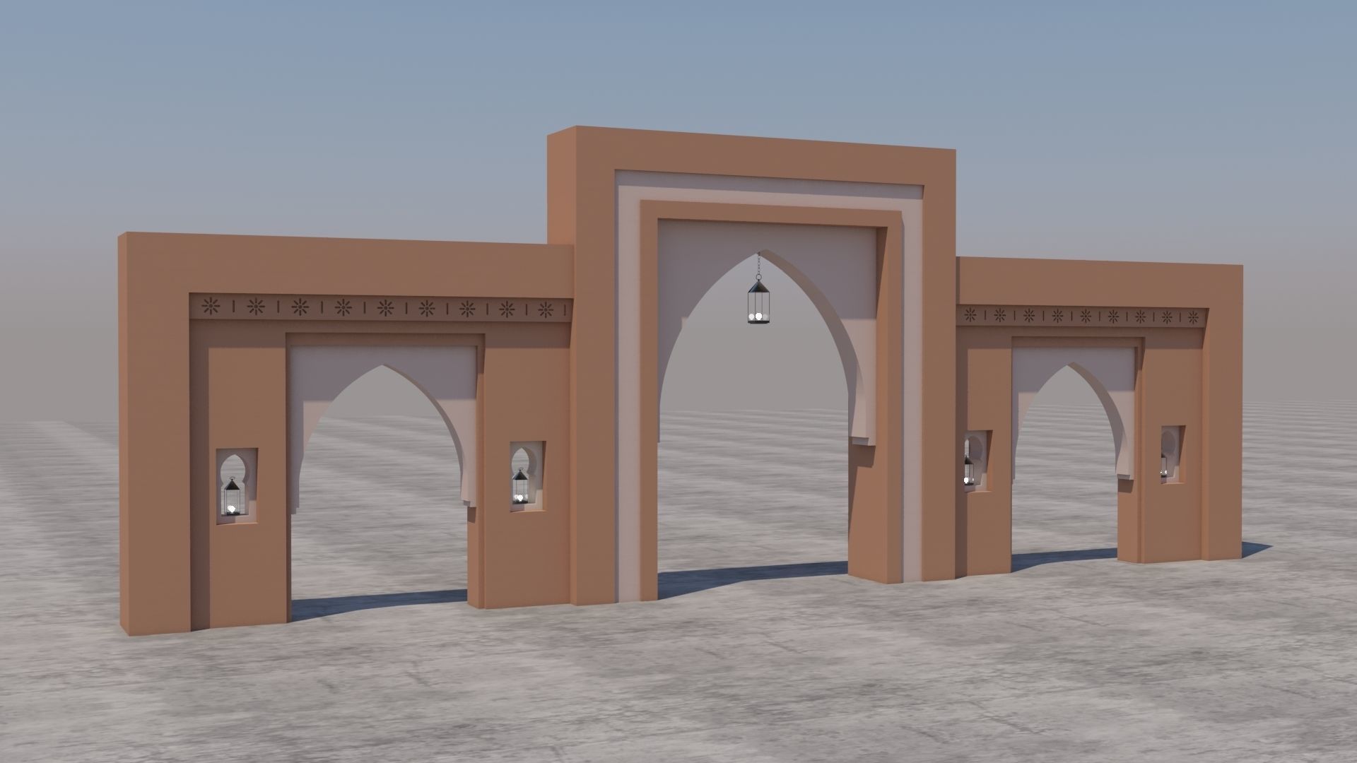 Traditional Moroccan Door Marrakech  3D model_1