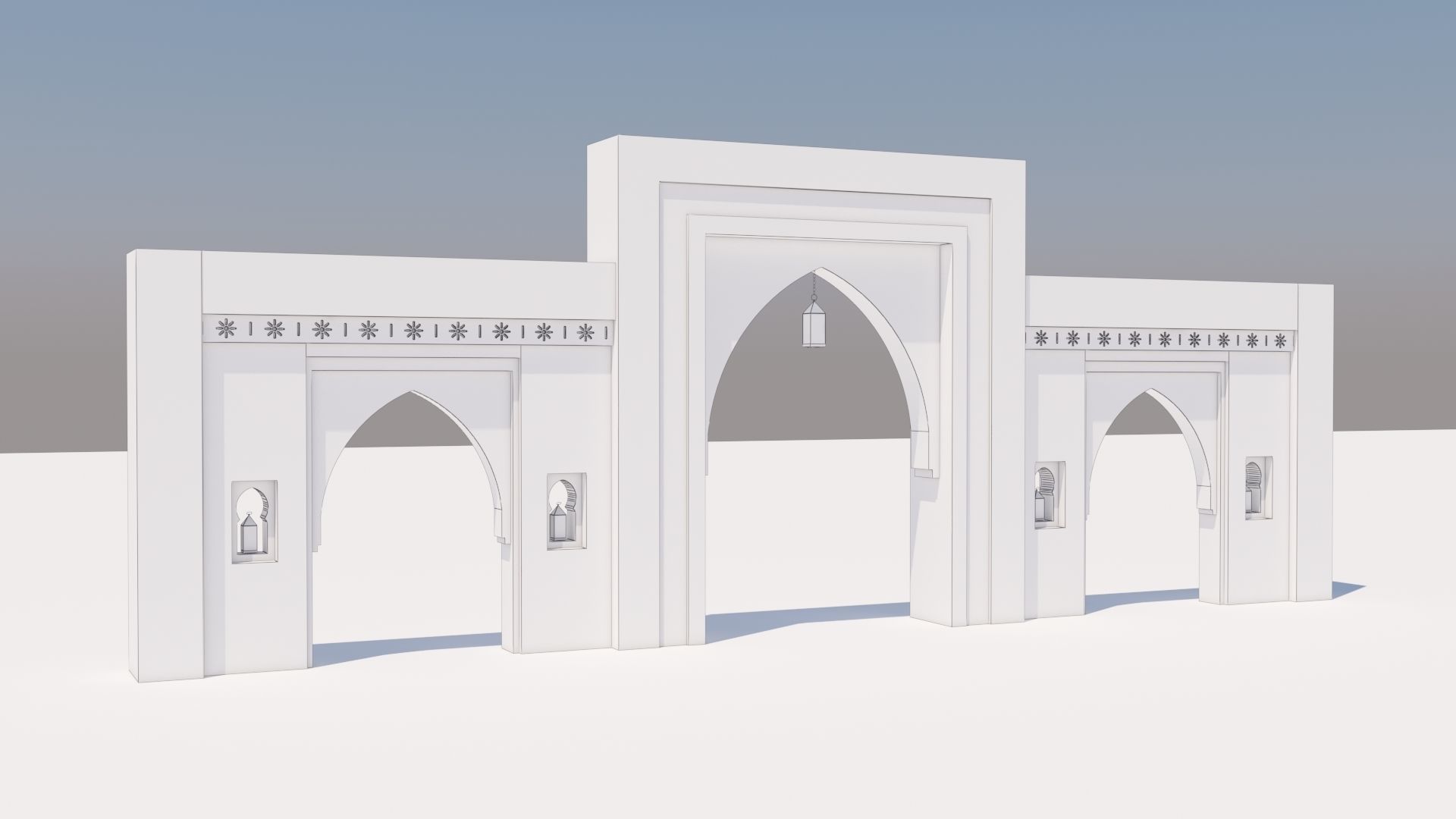 Traditional Moroccan Door Marrakech  3D model_7