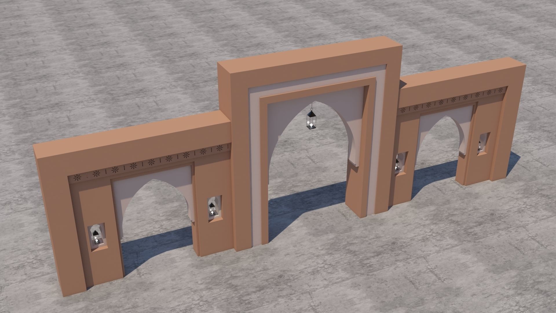 Traditional Moroccan Door Marrakech  3D model_2