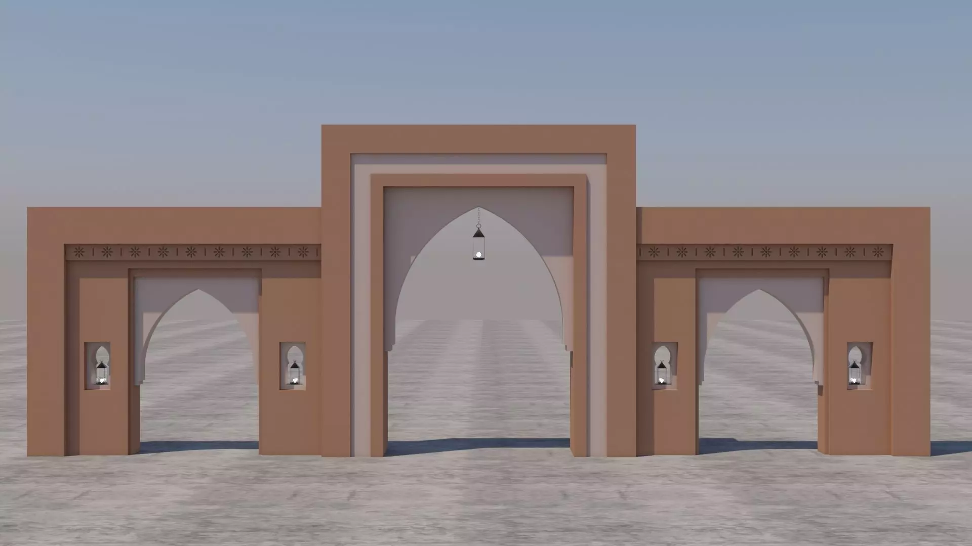 Traditional Moroccan Door Marrakech  3D model_0