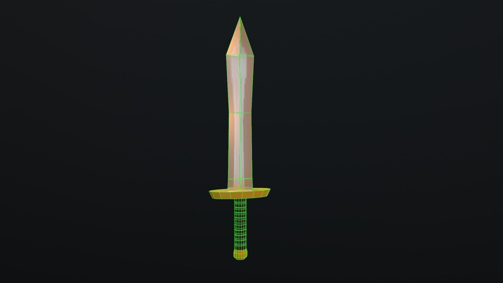 Sword Low-poly 3D model_1