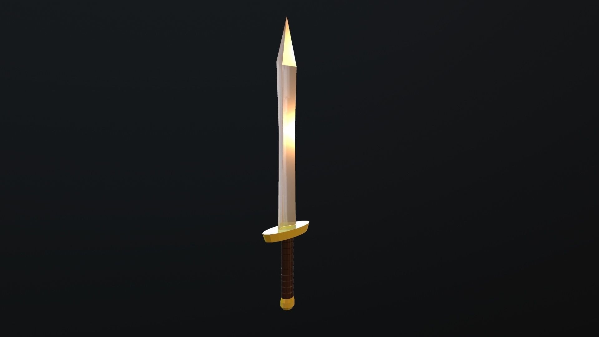 Sword Low-poly 3D model_5