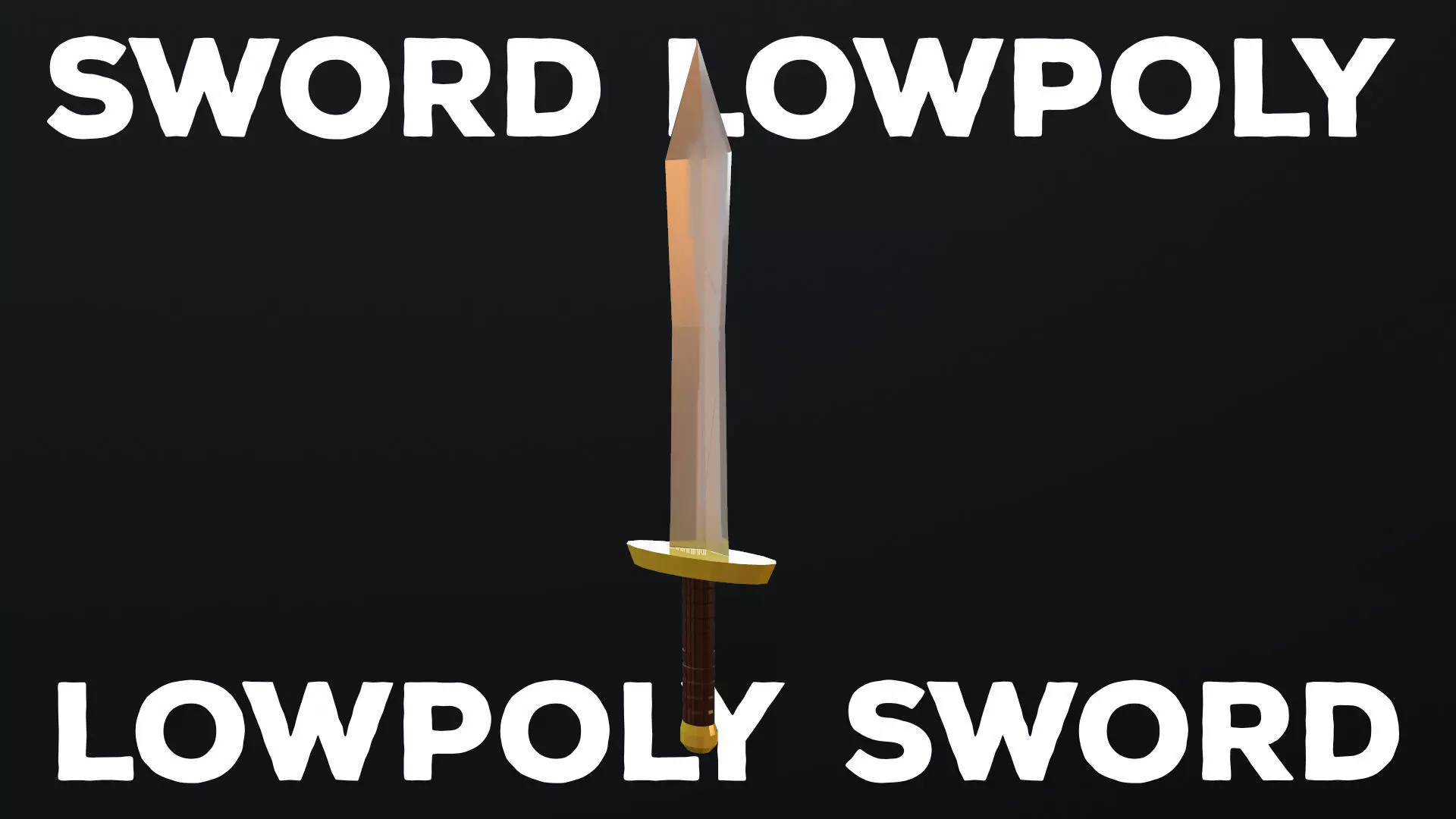 Sword Low-poly 3D model_0