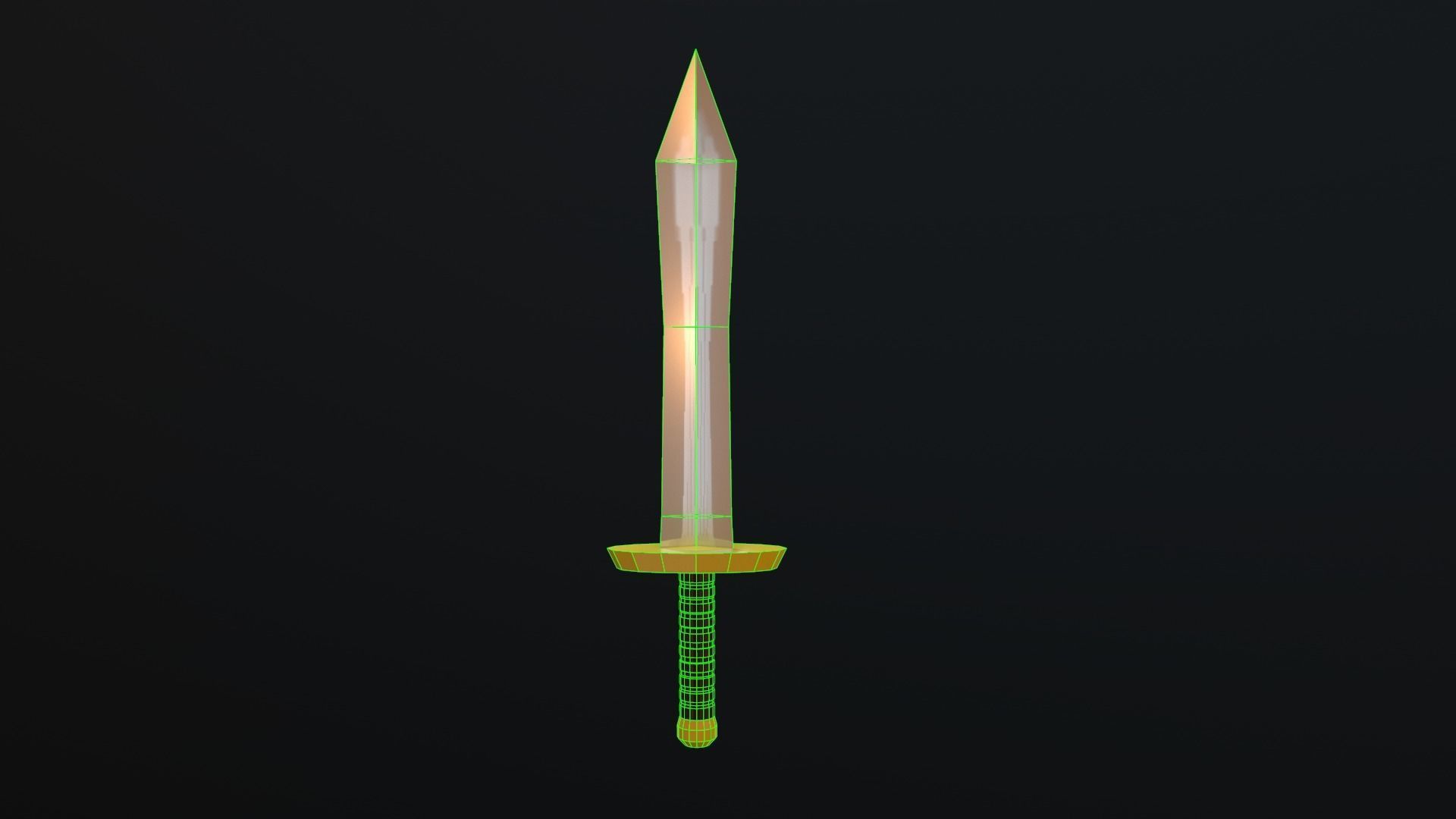 Sword Low-poly 3D model_2