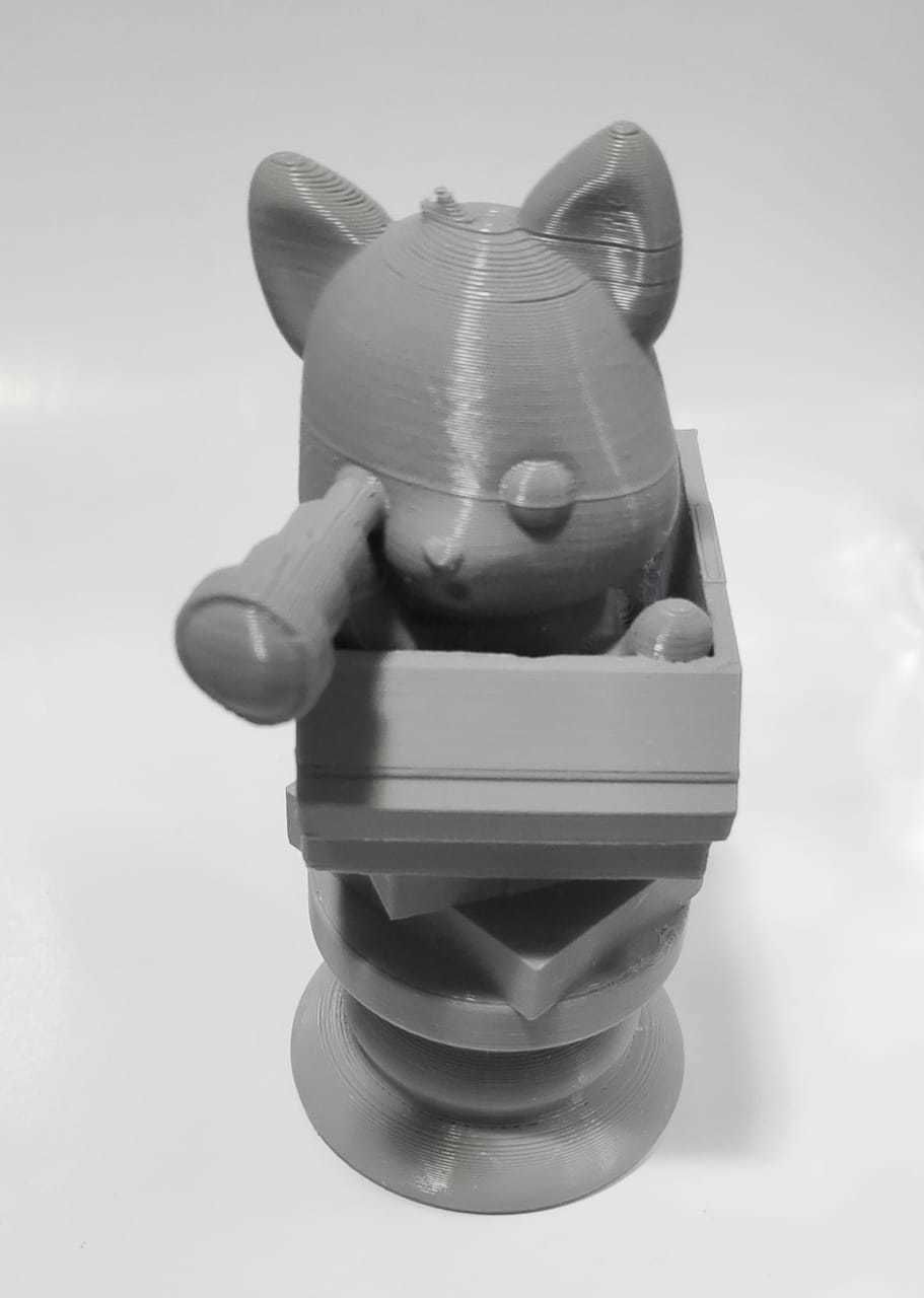 Cat Chess Piece - Rook 3D print model_5