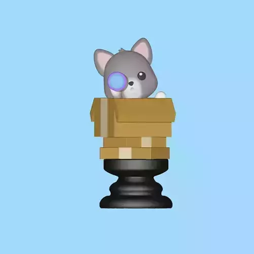 Cat Chess Piece - Rook 3D print model