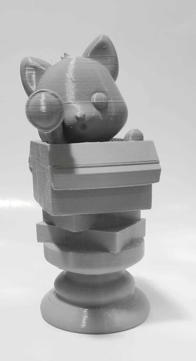Cat Chess Piece - Rook 3D print model_4