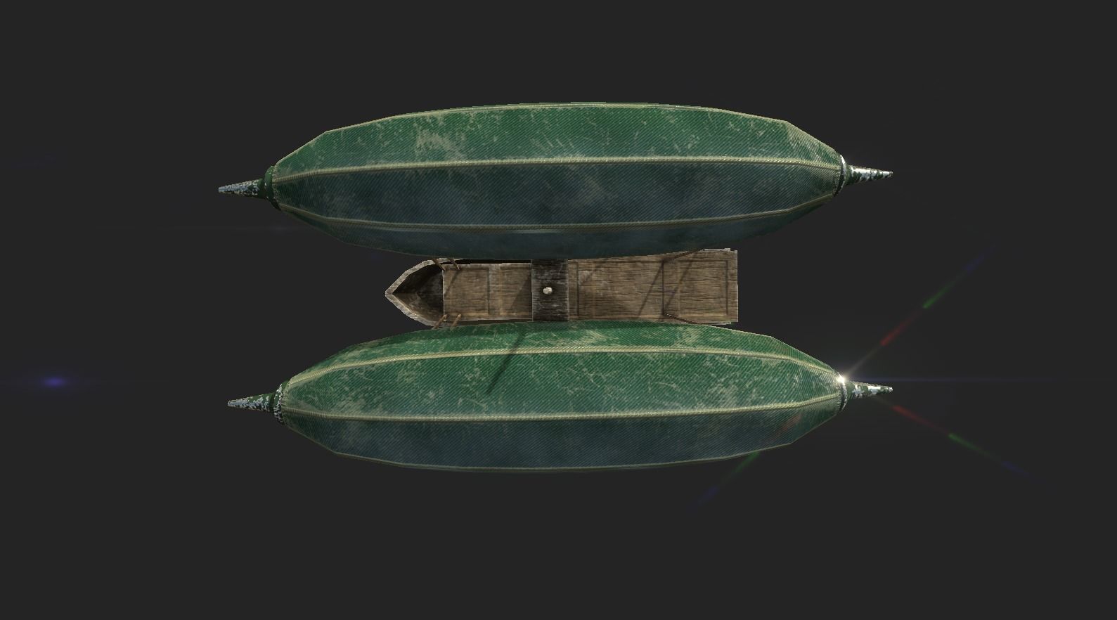 Steampunk Airship - Sci-Fi Aircraft 05 - Flying Ship Low-poly 3D model_3