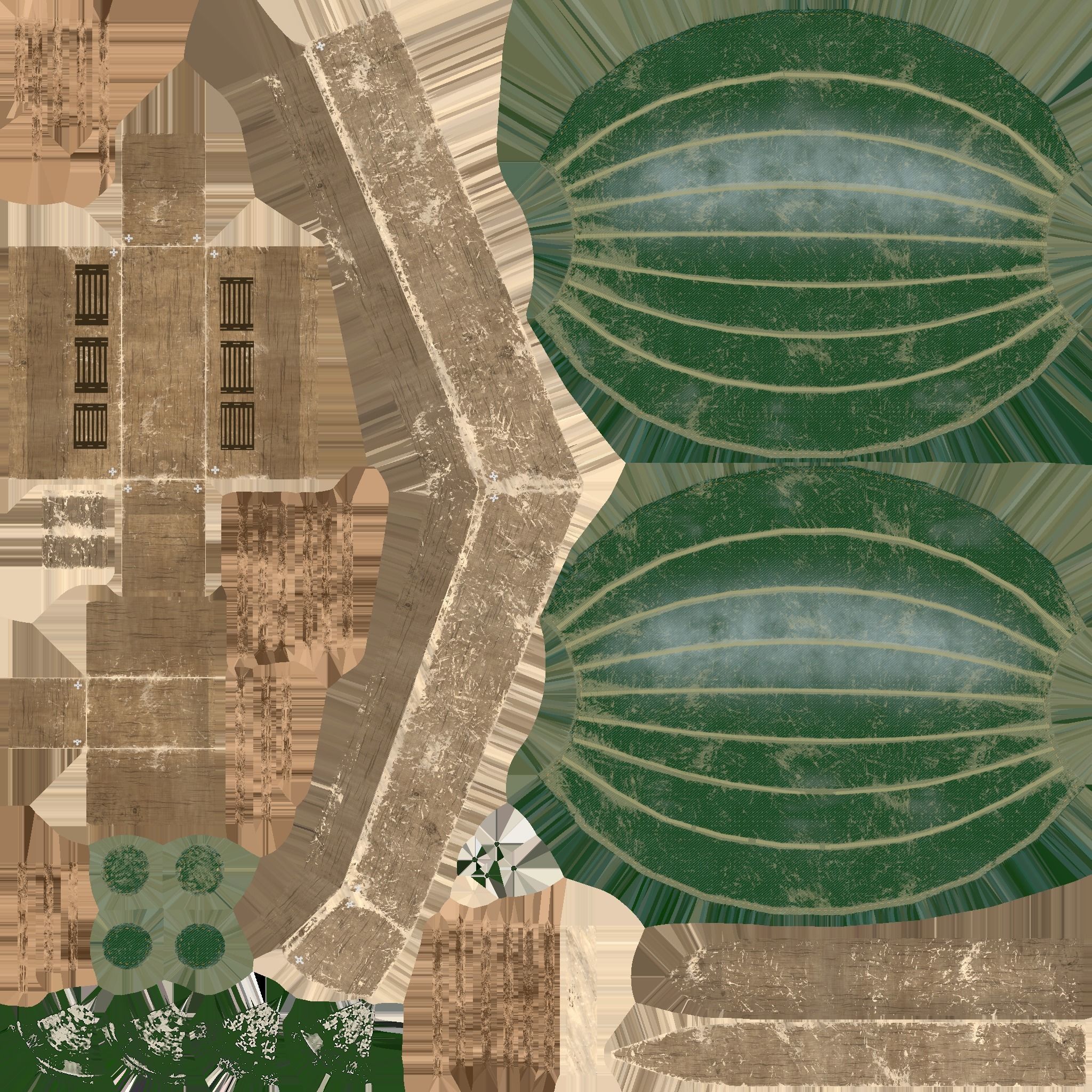 Steampunk Airship - Sci-Fi Aircraft 05 - Flying Ship Low-poly 3D model_20