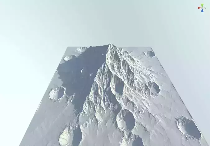 Massive Mountain with Crates