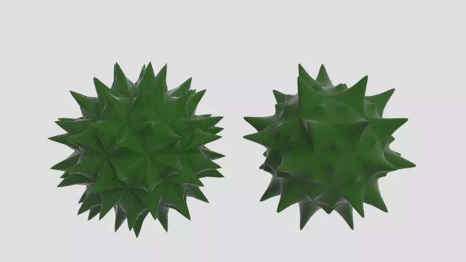 3D Germ spike Low-poly 3D model_0