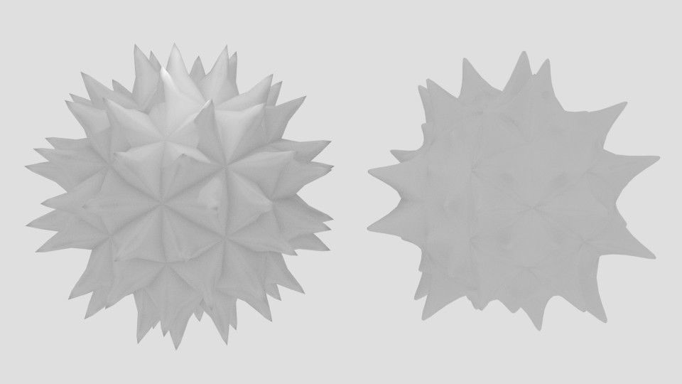 3D Germ spike Low-poly 3D model_4