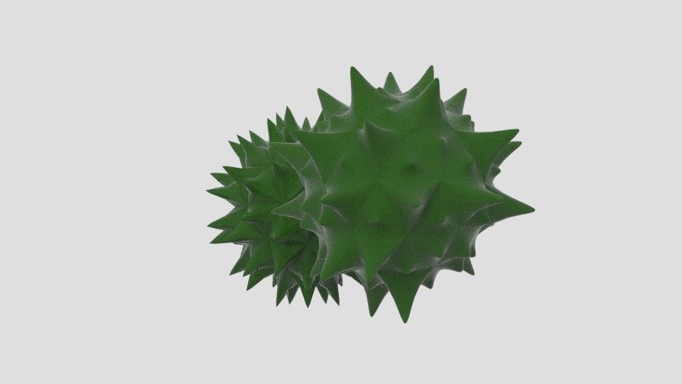 3D Germ spike Low-poly 3D model_1