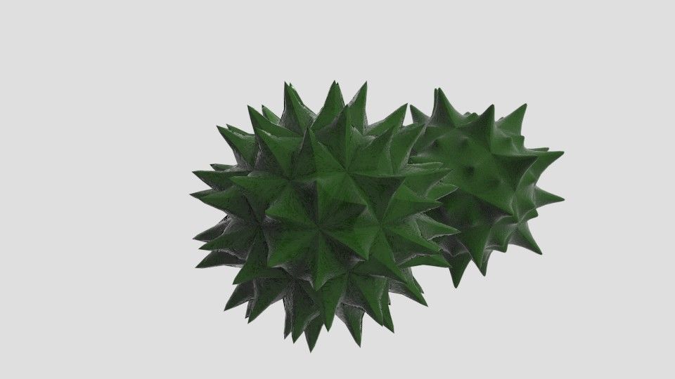 3D Germ spike Low-poly 3D model_2