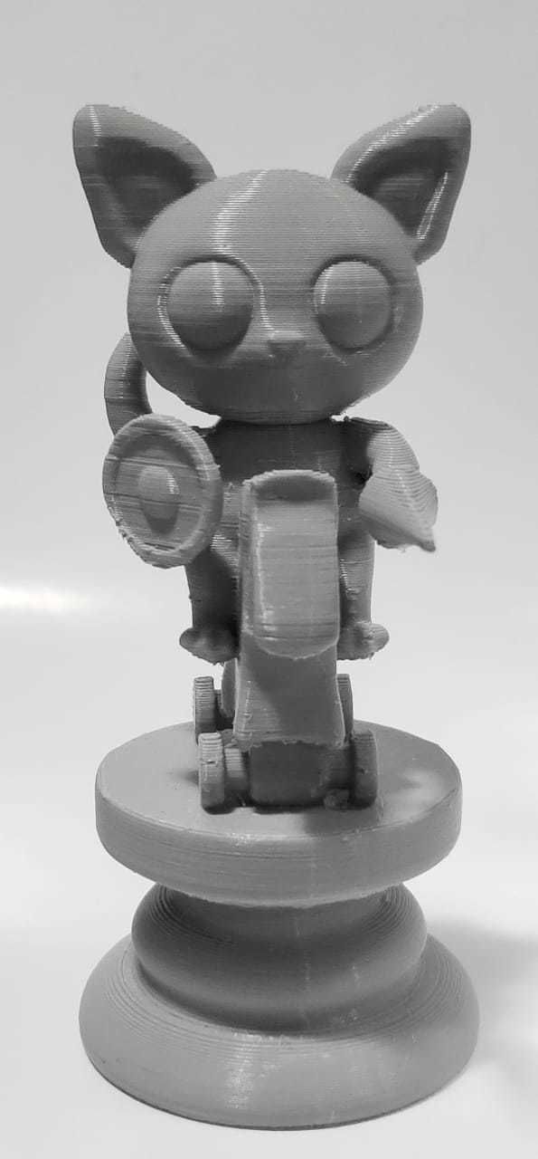 Cat Chess piece - Knight 3D print model_4