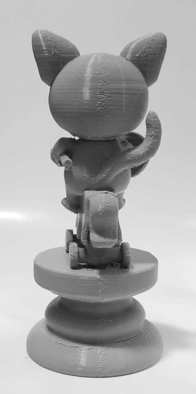 Cat Chess piece - Knight 3D print model_7