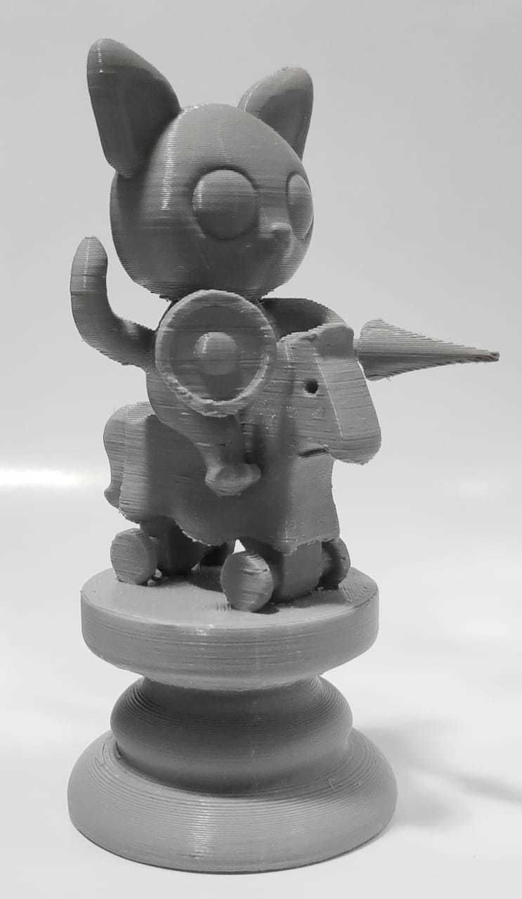 Cat Chess piece - Knight 3D print model_5