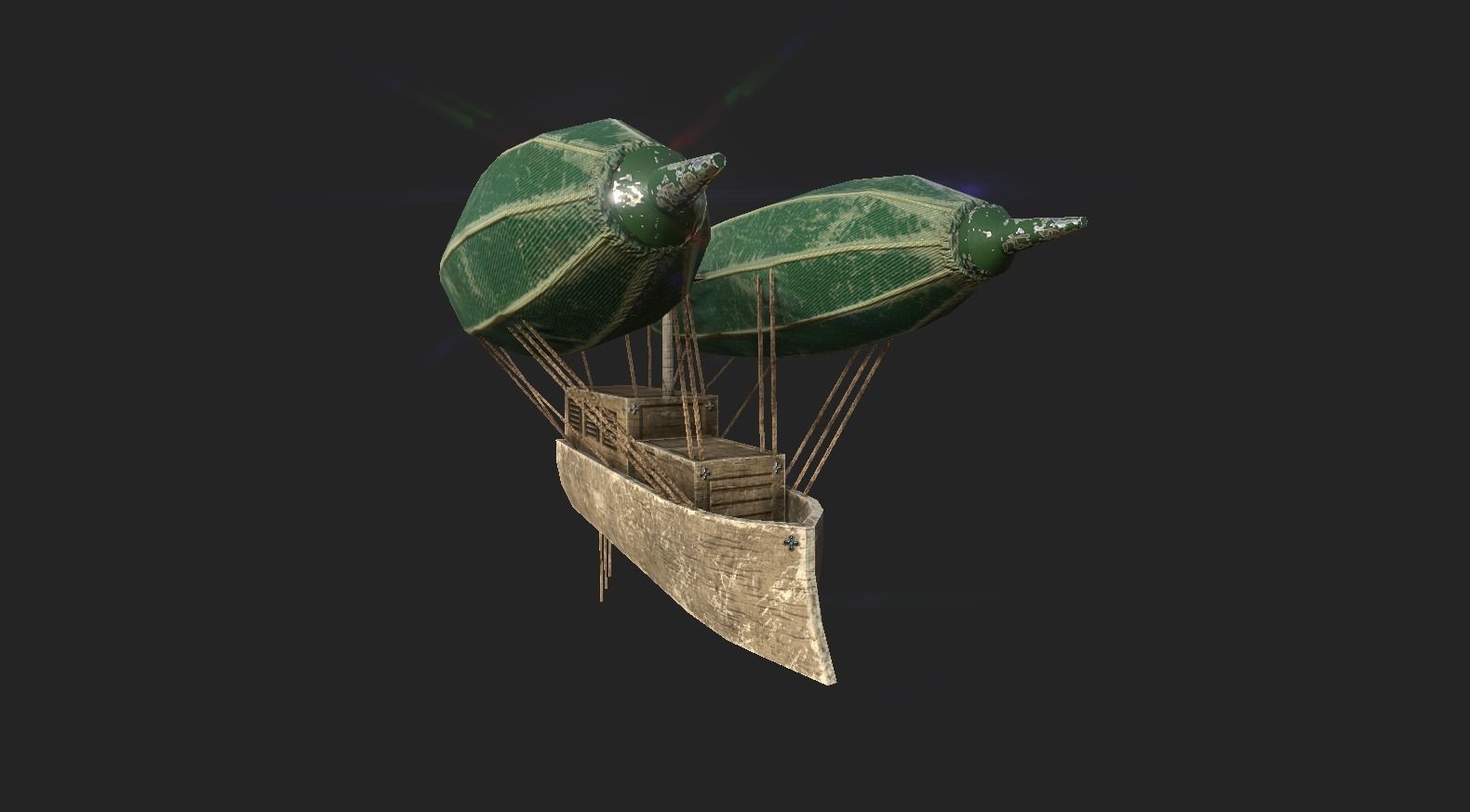 05 Steampunk Airship - Sci-Fi Aircraft Asset 3D Model Collection_38