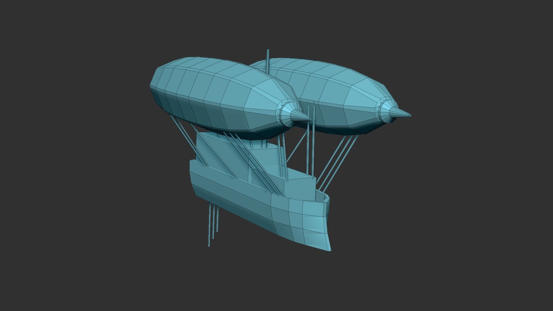 05 Steampunk Airship - Sci-Fi Aircraft Asset 3D Model Collection_40