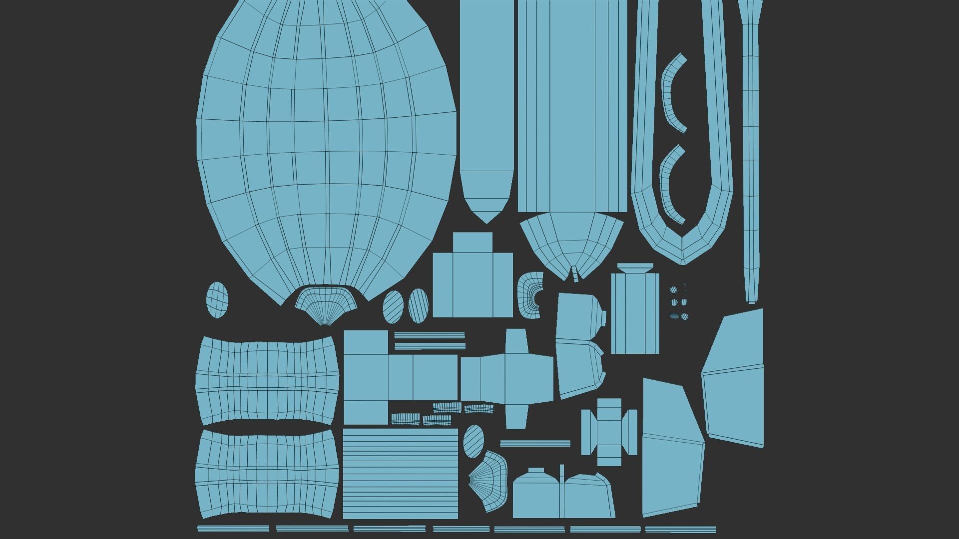 05 Steampunk Airship - Sci-Fi Aircraft Asset 3D Model Collection_33