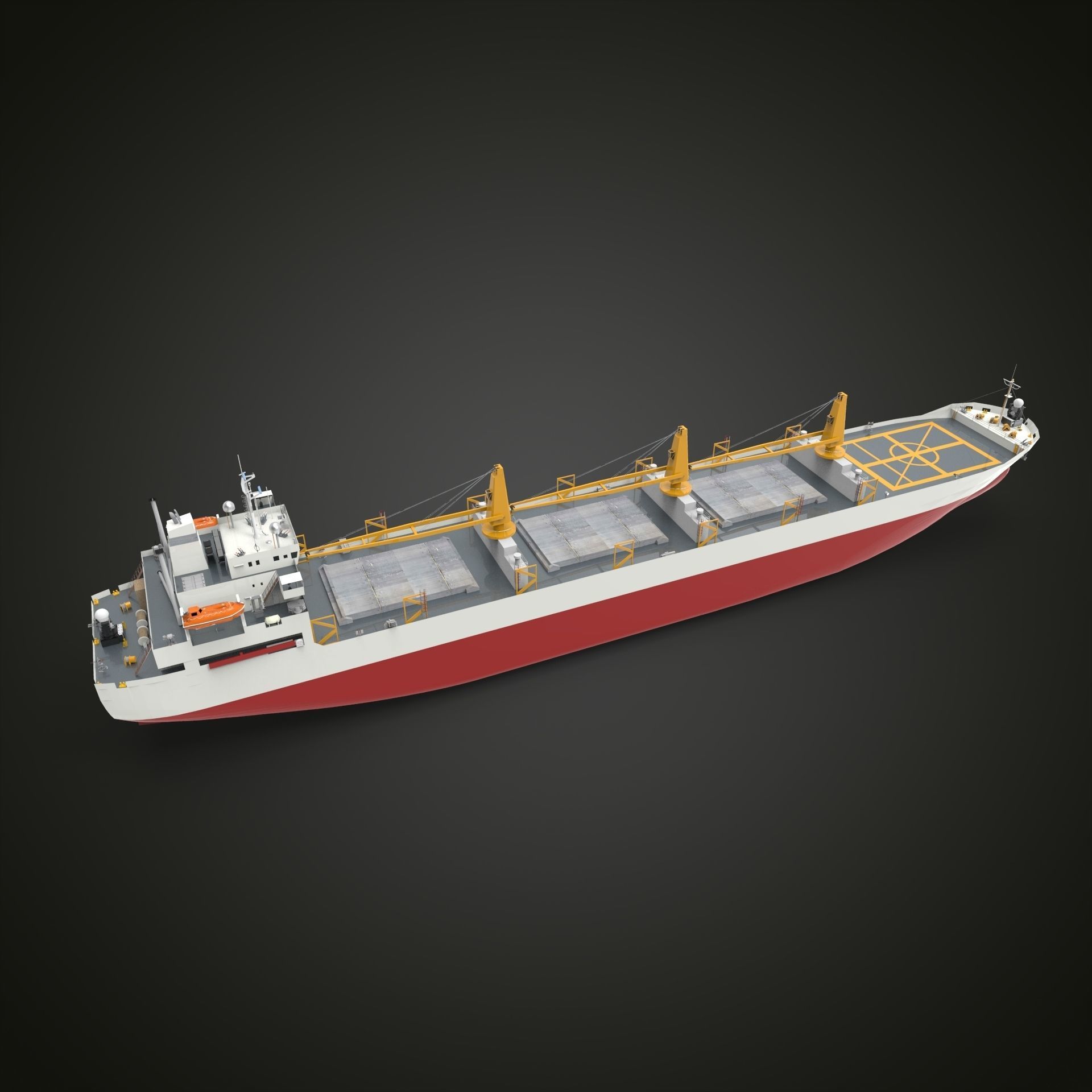 Supply military ship 3D model | CGTrader