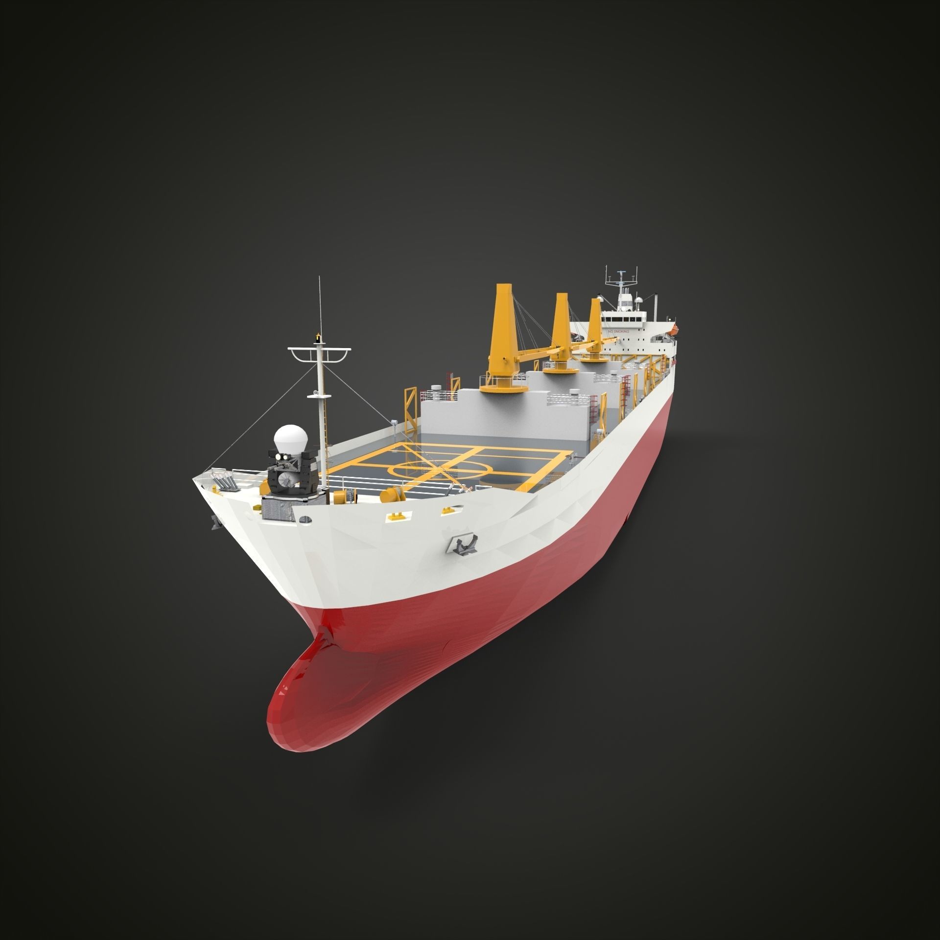 Supply military ship 3D model | CGTrader