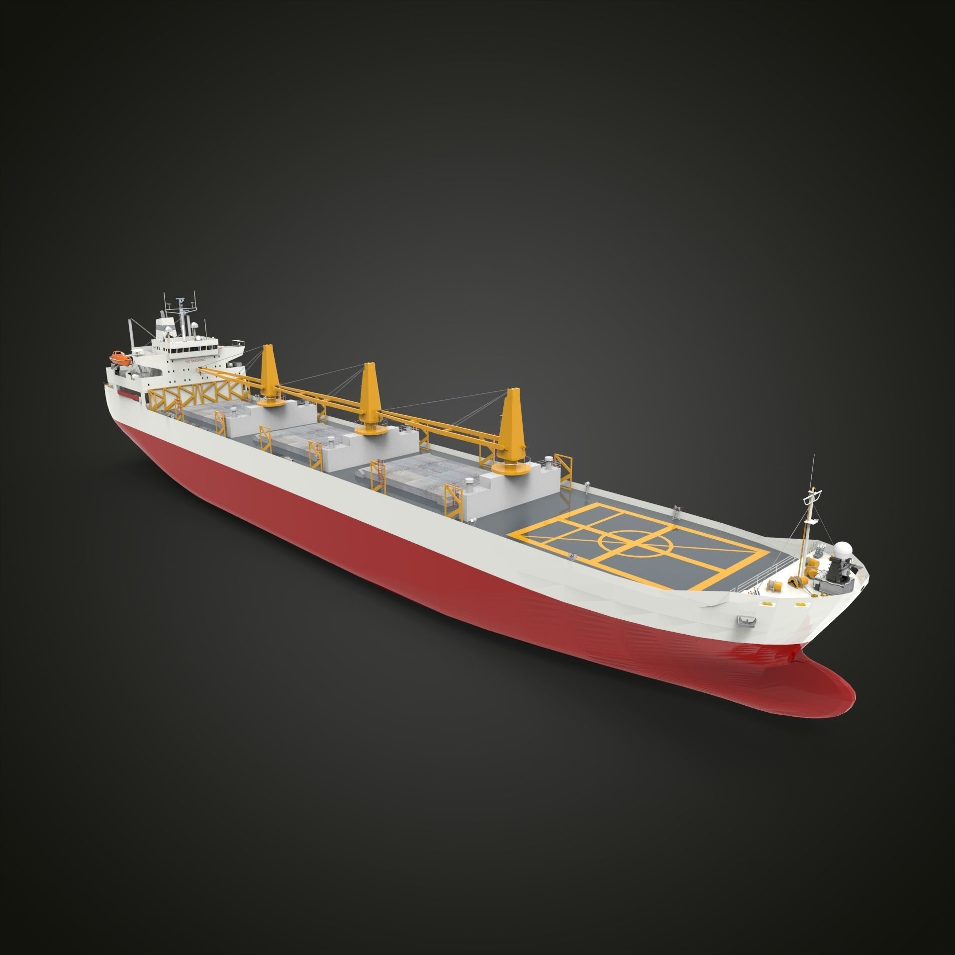 Supply military ship 3D model | CGTrader