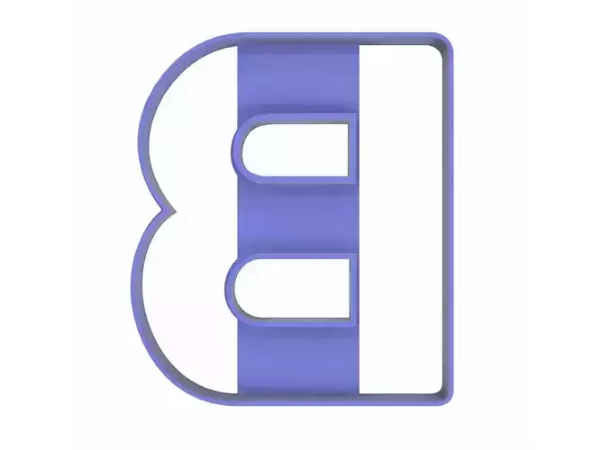 0202 Alphabet 01 B cookie cutter Free 3D print model