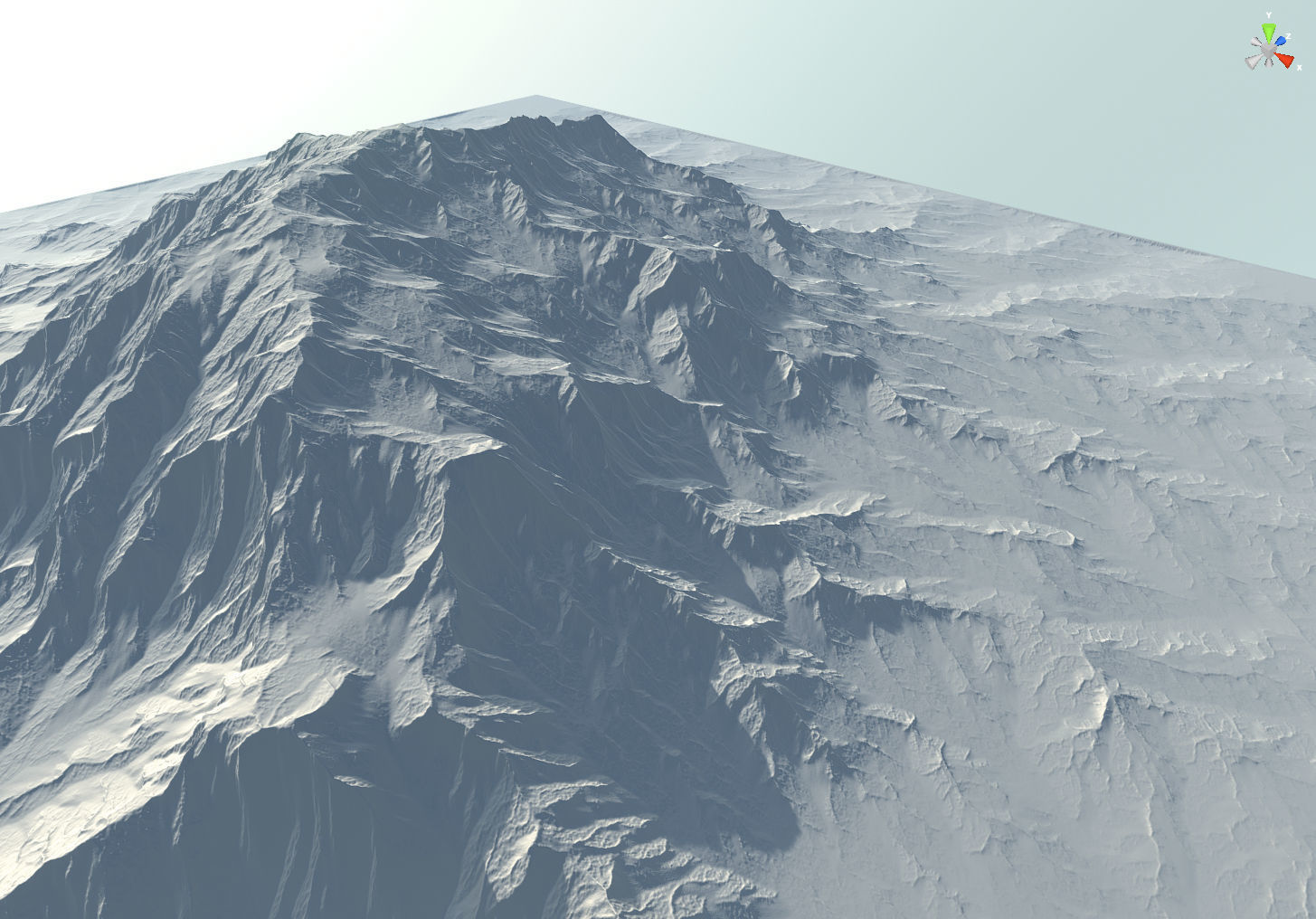 Massive Mountain with Crates 3D model_3
